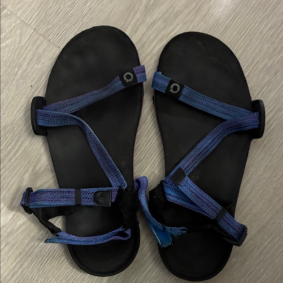 Xero Shoes Shoes - Black and Blue Strappy Sandals